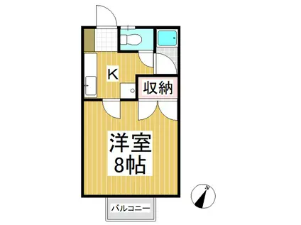ハイツすいとぴい(1K/2階)の間取り写真