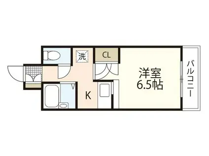 エステートベネフィット5フルタ(1K/4階)の間取り写真