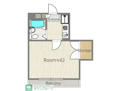 グラース久米川(1K/2階)の間取り写真