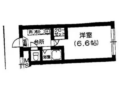 パークハイツ桃井(1K/2階)の間取り写真