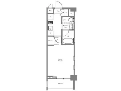 FORTIS大森(1K/3階)の間取り写真