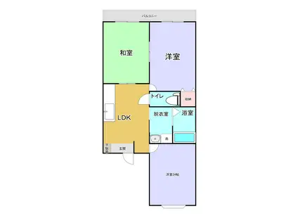 シティハイム宇土(3DK/1階)の間取り写真