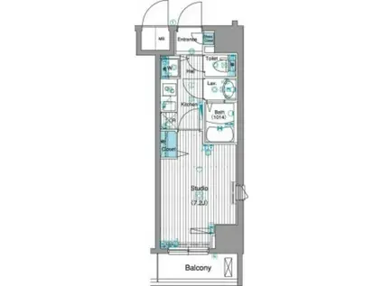 グランド・ガーラ銀座(1K/10階)の間取り写真