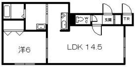 ベリーズII(1LDK/1階)の間取り写真