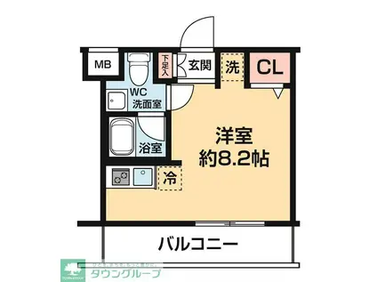 ARCOBALENO KAWASAKI ウエスト(ワンルーム/3階)の間取り写真