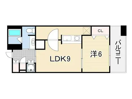 カトルセゾン(1LDK/10階)の間取り写真