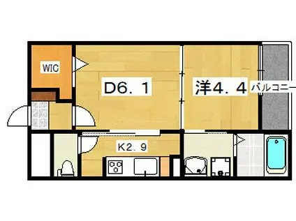 プログレN イプシロン(1LDK/1階)の間取り写真