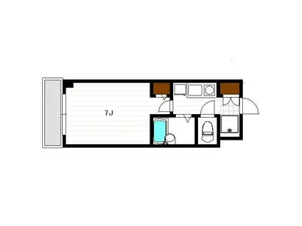 WILL長尾(1K/1階)の間取り写真