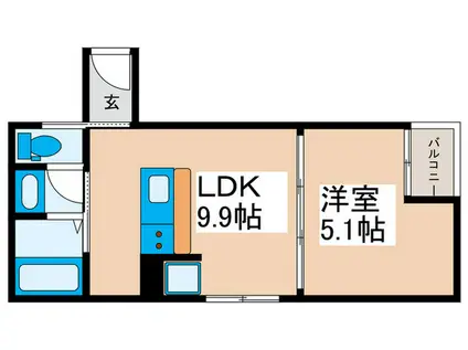 東尾久4丁目共同(1LDK/2階)の間取り写真