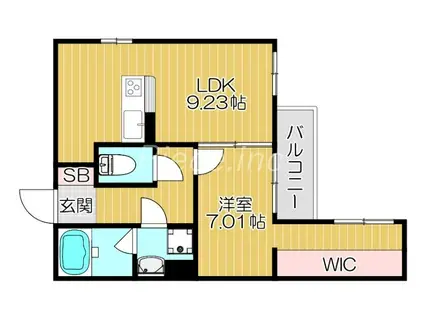 GRAND STEADY 西中島(1LDK/2階)の間取り写真