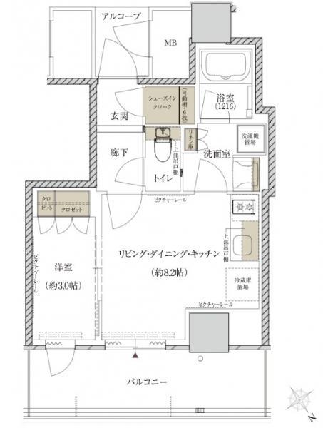 THE TOWER HIRAKATA(1LDK/11階)の間取り写真