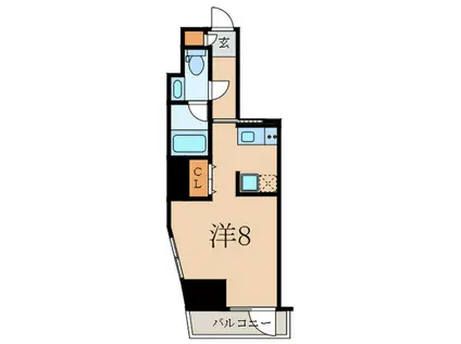 ZOOM新宿下落合(ワンルーム/2階)の間取り写真