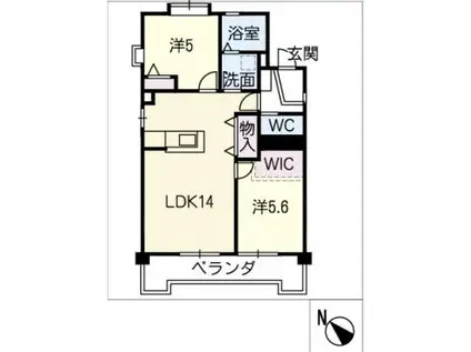 坂野マンション(2LDK/1階)の間取り写真