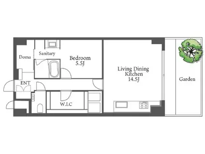 秀和目黒駅前レジデンス(1LDK/10階)の間取り写真