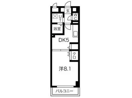 ソレイユ七宝(1DK/3階)の間取り写真