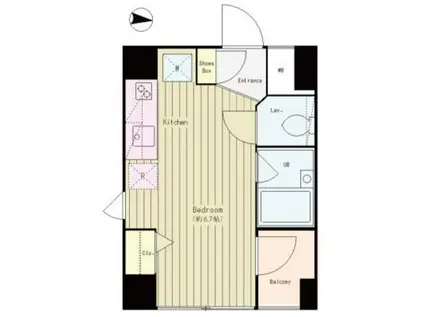 パラッツォ・ナーノ(ワンルーム/4階)の間取り写真