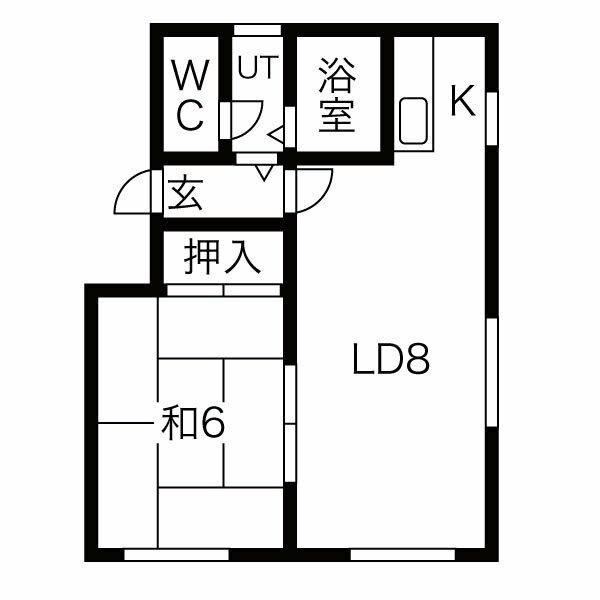 プロスぺリティ30(1LDK/4階)の間取り写真
