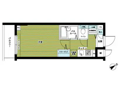 フェニックス高田馬場弐番館(1K/3階)の間取り写真
