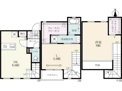 ロワイヤルアイランド織島I(1LDK/1階)の間取り写真