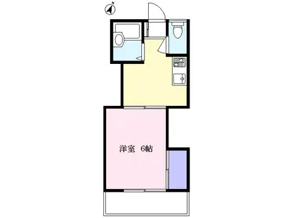 第2メゾン亀井(1K/1階)の間取り写真