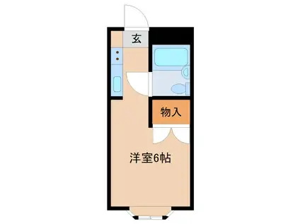 沢井コーポ(1K/2階)の間取り写真