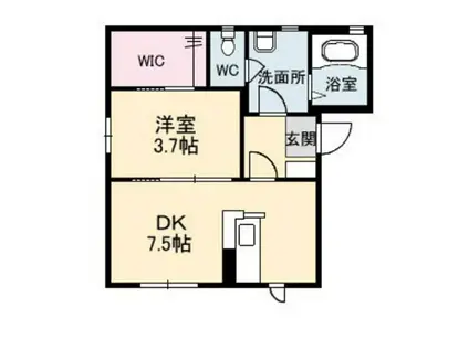 さっちゃん(1DK/1階)の間取り写真