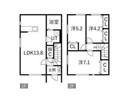 JEU DE FIRST B(3LDK/1階)の間取り写真