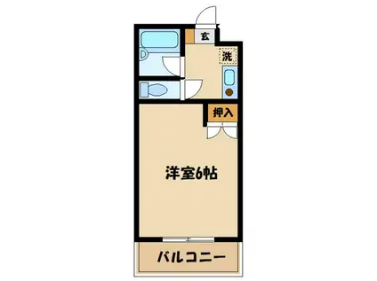 コムネット町田(1K/3階)の間取り写真