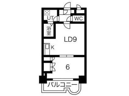 錦ハーモニービル(1LDK/7階)の間取り写真