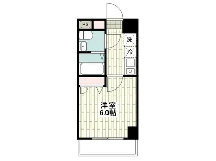 メイクスデザイン川崎II(1K/4階)の間取り写真