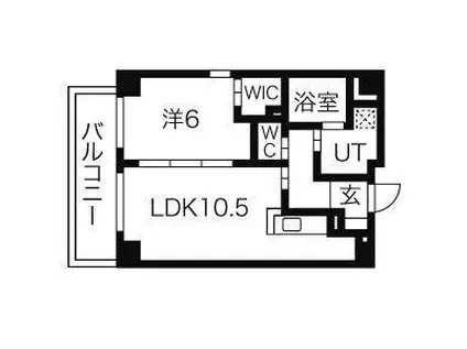PREMIER IMMEUBLE(1LDK/3階)の間取り写真
