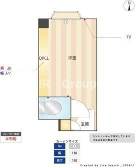 THE VALUE SHARED HOTEL TAKENOTSUKA(ワンルーム/3階)の間取り写真