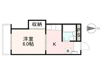 さくら番町ハウス(1K/3階)の間取り写真