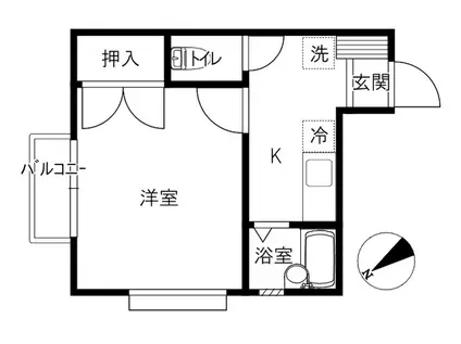 メゾン・ド・クラルテ(1K/1階)の間取り写真