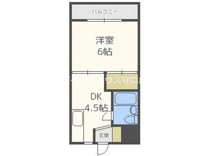 エクセルハイツ(1DK/2階)の間取り写真