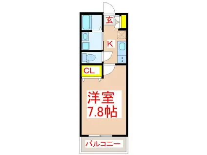 GRACE(1K/3階)の間取り写真