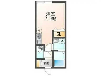 COFFRET月寒(1K/1階)の間取り写真