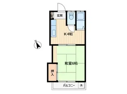 山手線 駒込駅 徒歩10分 2階礼無 BT別 3沿線利用可 即入居可(1K/2階)の間取り写真