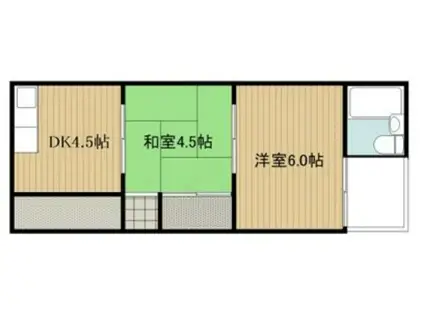 第3Aハイツ(2K/2階)の間取り写真