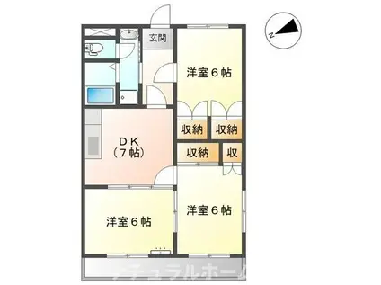 エクセレンス曙(3DK/3階)の間取り写真