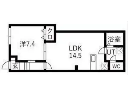 アイリス渋谷(1LDK/B1階)の間取り写真