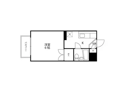 コーポ川内(1K/3階)の間取り写真