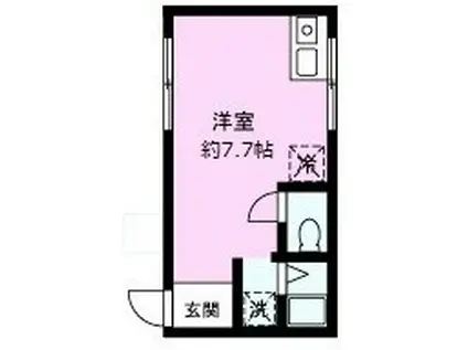 UNA CASITA TS(ワンルーム/1階)の間取り写真