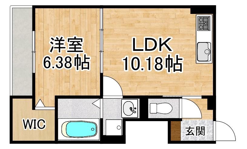 VILLARIVIERE(1LDK/2階)の間取り写真