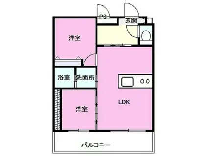 グランメゾン壷川(2LDK/3階)の間取り写真