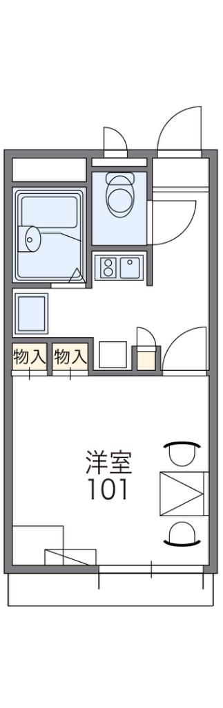 レオパレス桜井1番館(1K/2階)の間取り写真