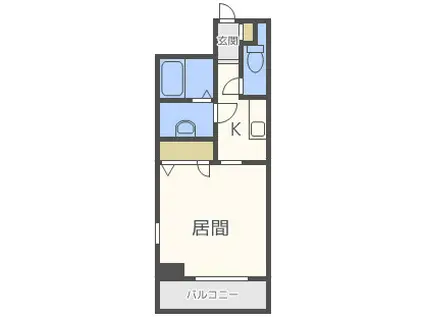 幸田マンション幸町(1K/5階)の間取り写真