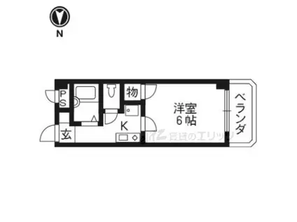 コンフォール高槻(1K/5階)の間取り写真