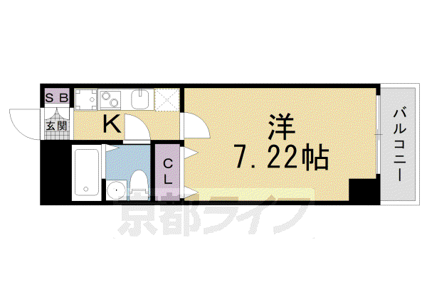 MERCURIO KIOTO(1K/4階)の間取り写真