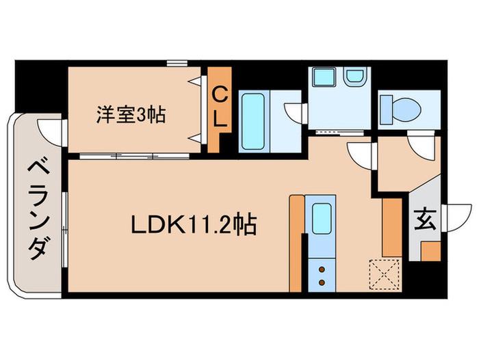 パール香ノ美(1LDK/4階)の間取り写真